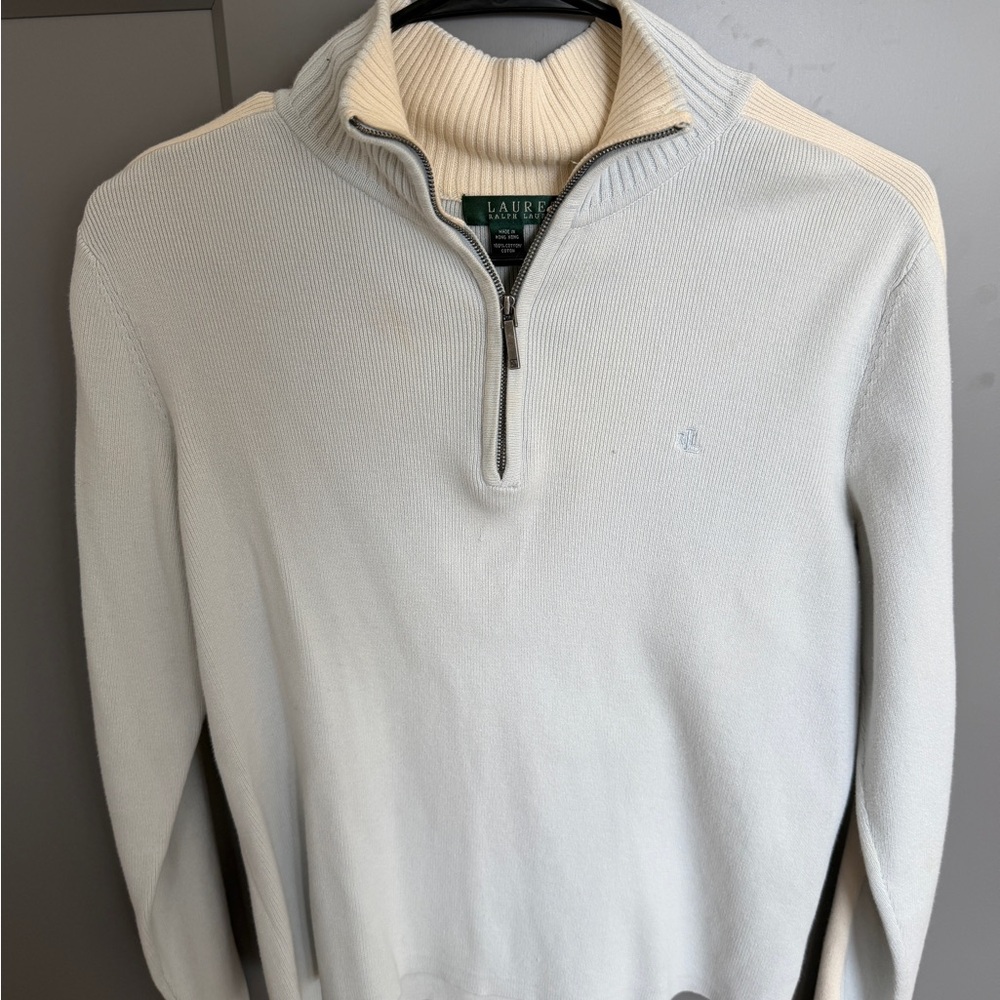 Ralph Lauren Women’s Sporty Chic Cotton Quarterzip sweatshirt